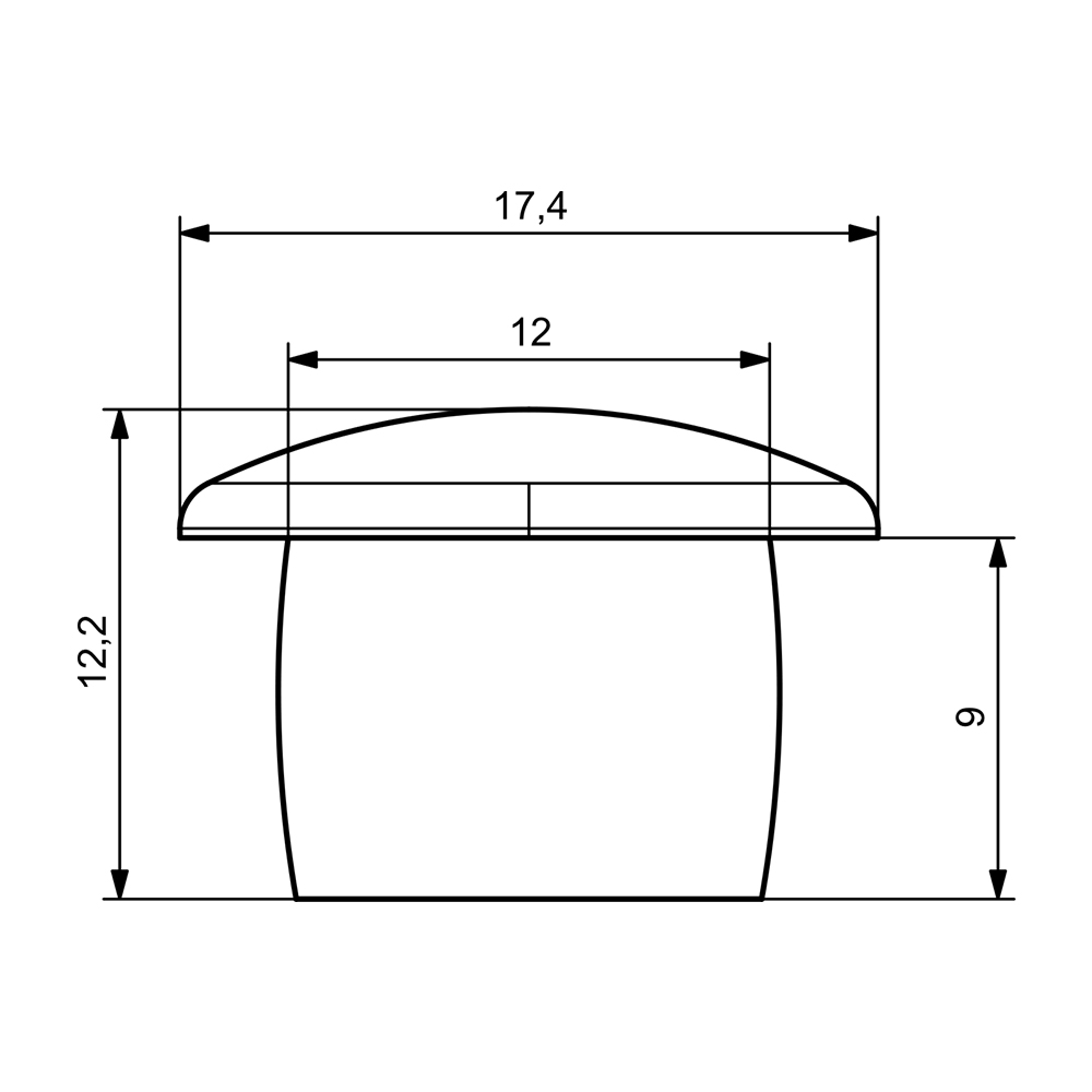 T0010-B07.B003 - 12 mm Black Screw Cap