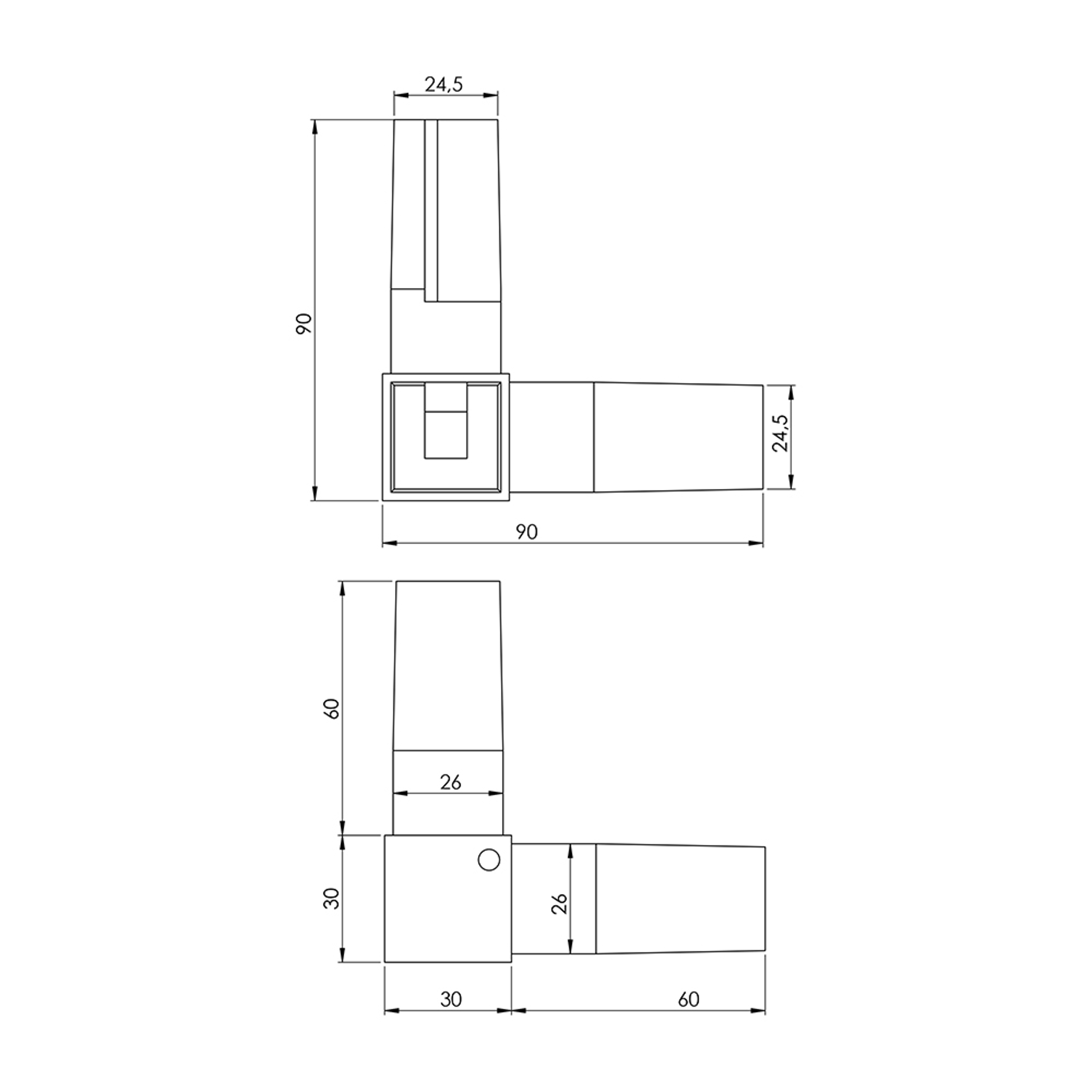 A0015 - A02.A05 - 30-30 mm Aluminum Corner