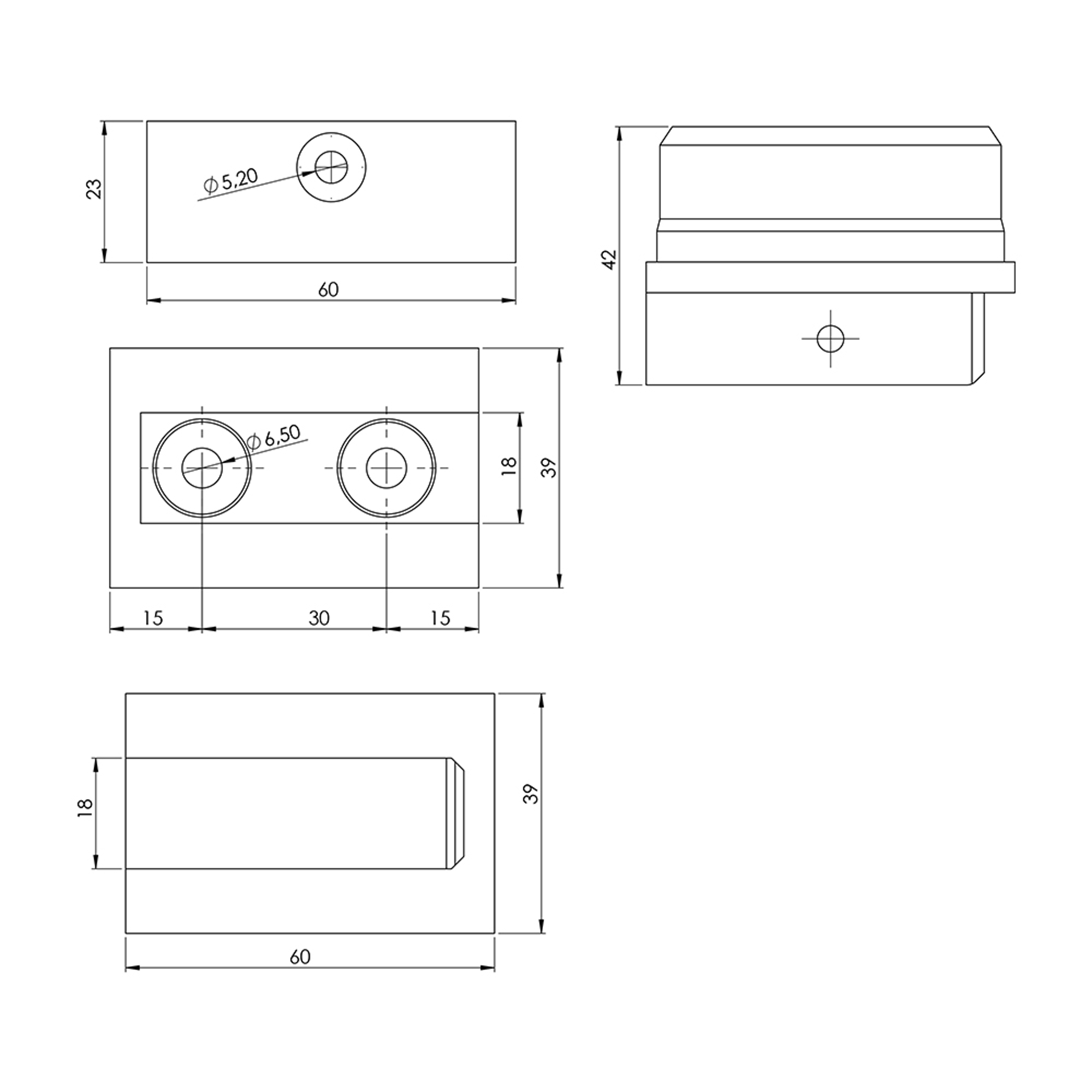 OP0013 - A02.D02 - 40-60 mm Ara Profil Ucu (Sürgülü)