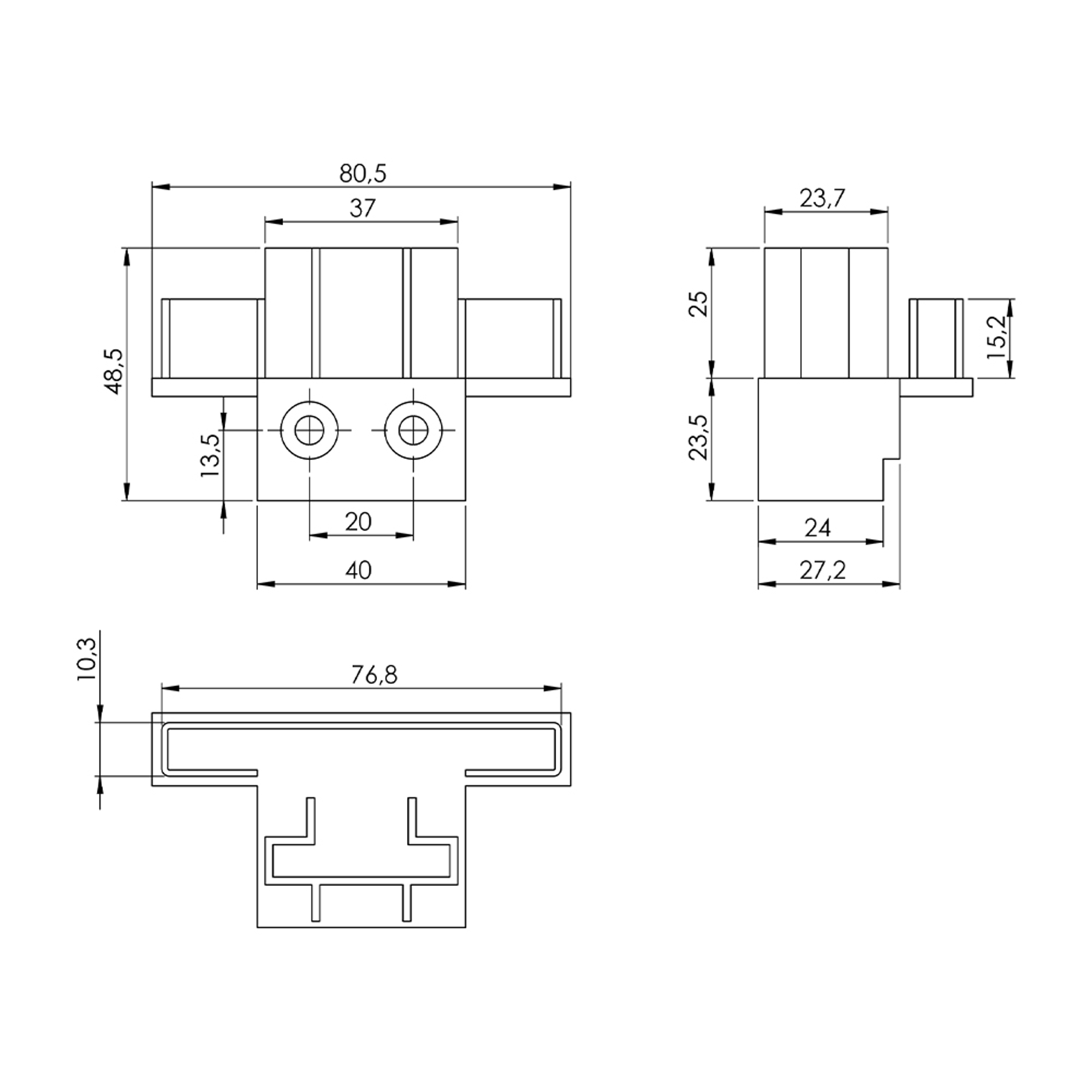 OP0012 - A02.D04 - T Type Mid Profile End