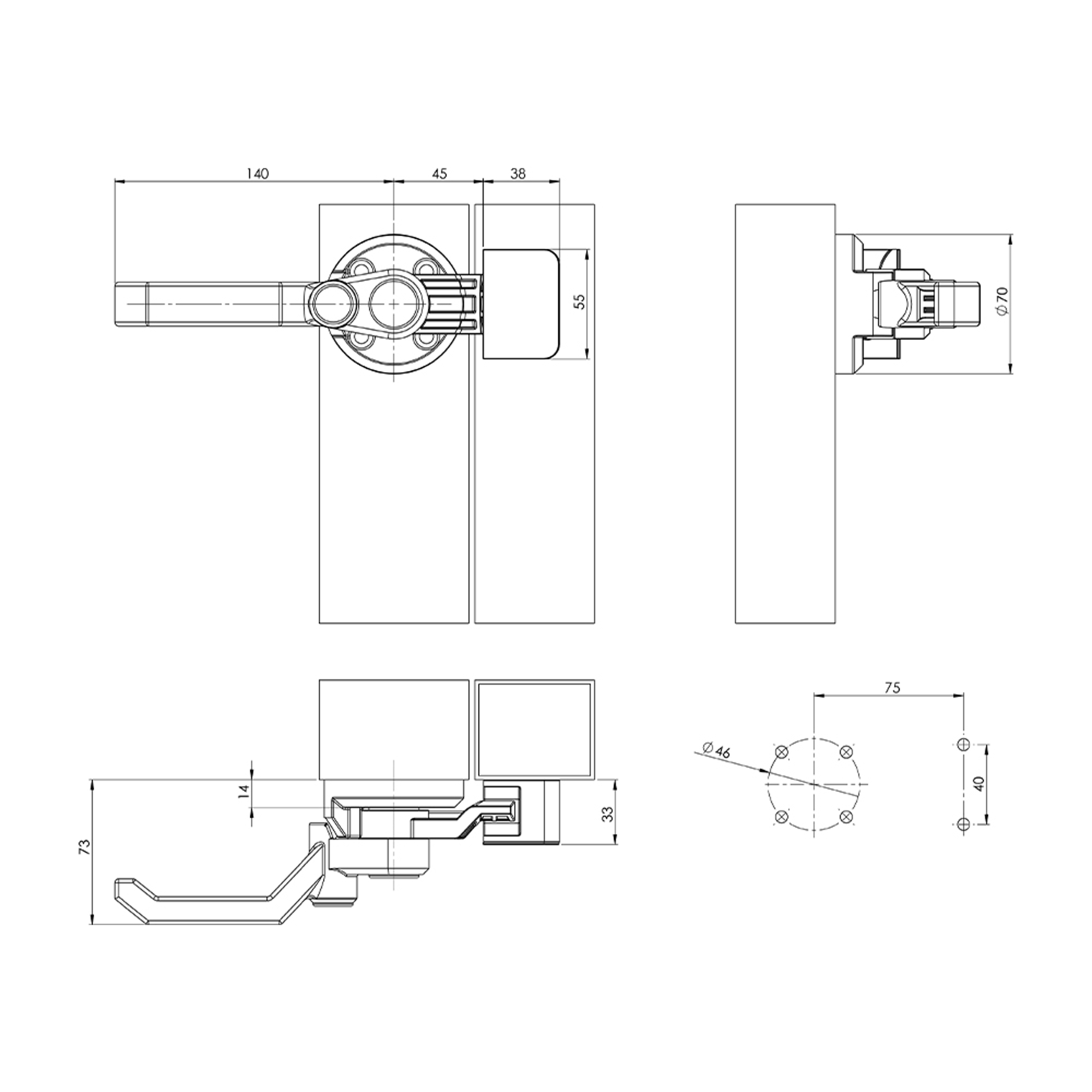 K0020 - B01.B05 - External Plastic Door Handle