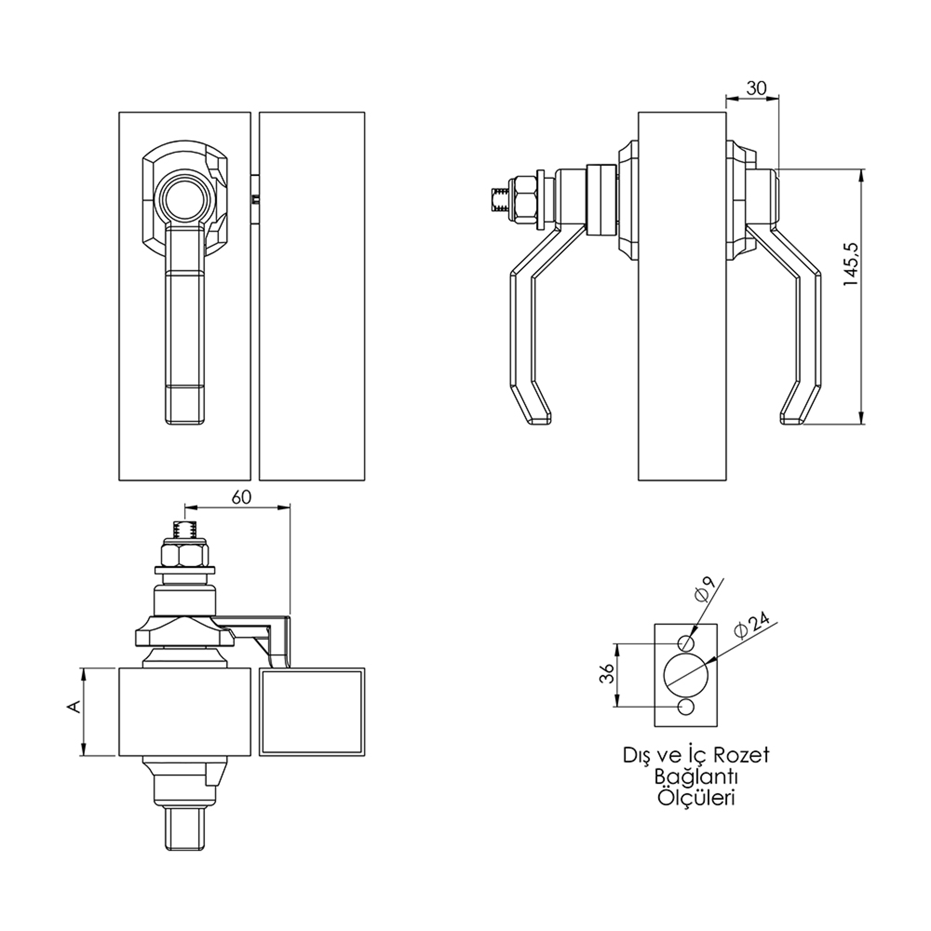 K0019 - B01.B04.08 - 60 mm Double Side Plastic Door Handle