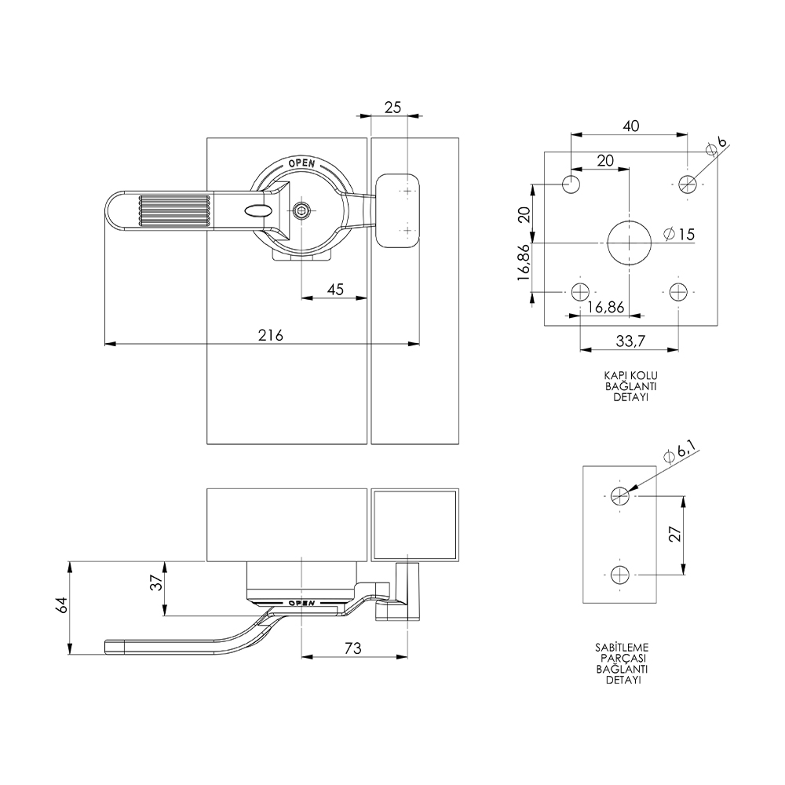 K0021 - B01.B06 - External Plastic Door Handle