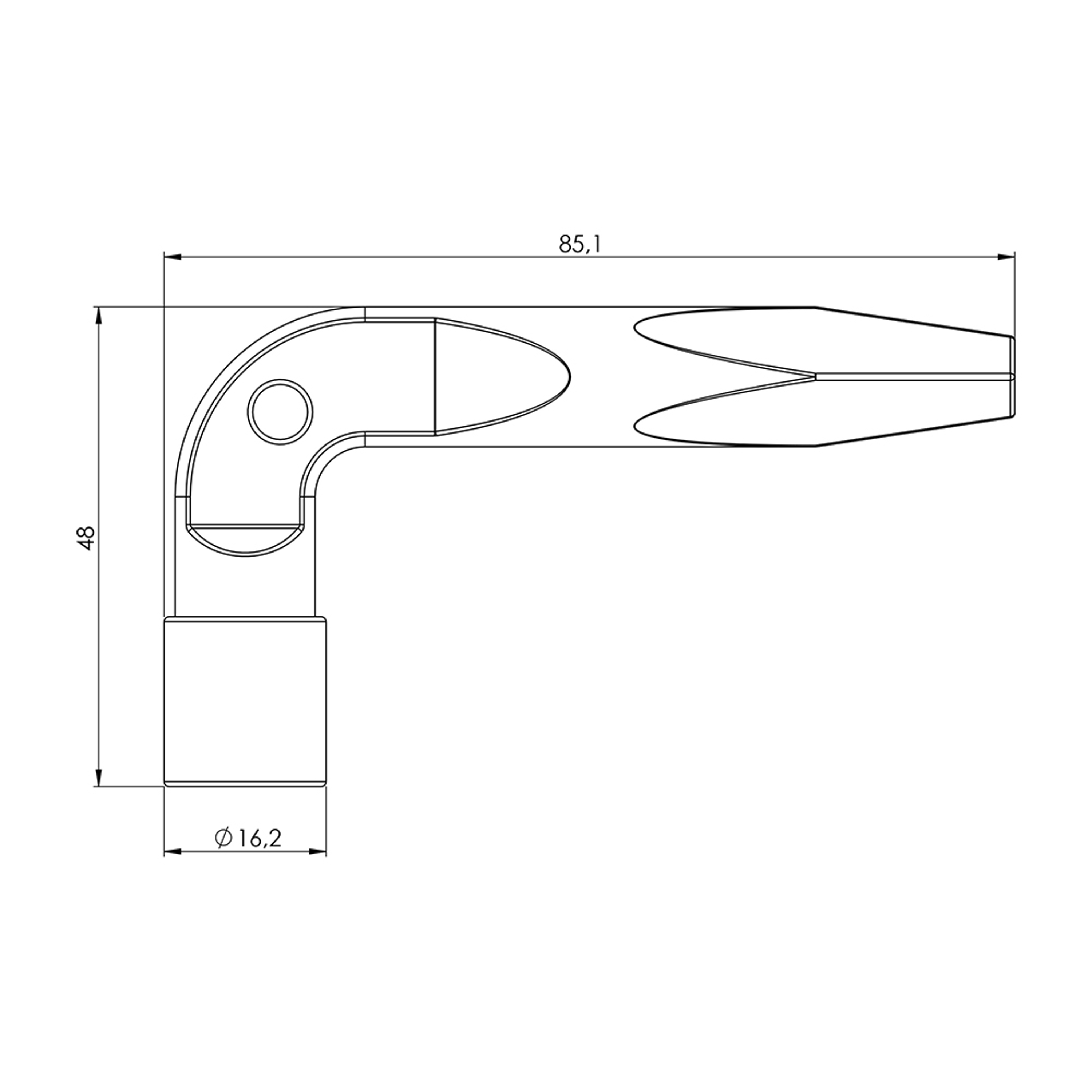 K0023 - B01.C02 - Zamak Kapı Kolu Anahtarı