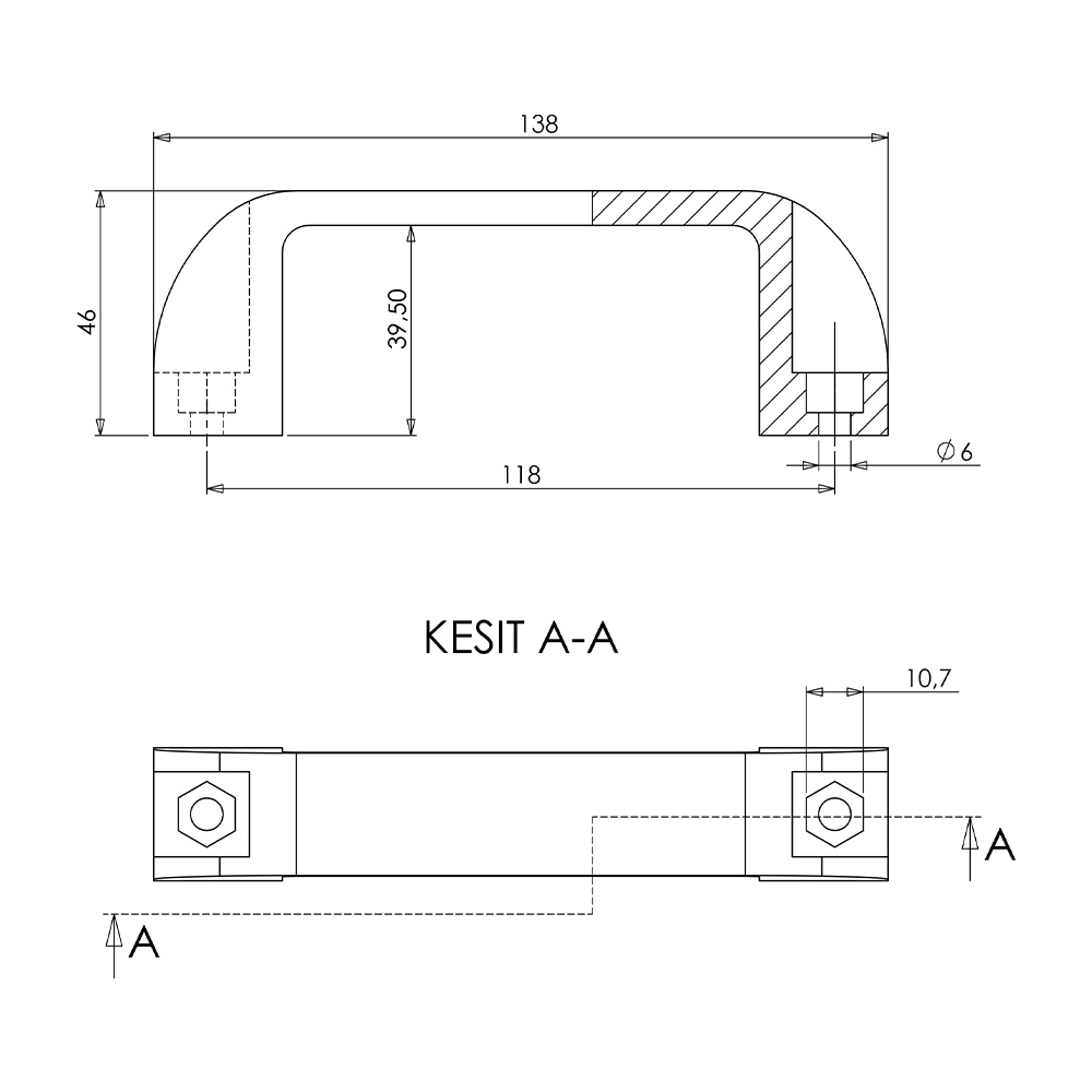 G0007 - B08.A01 - Small Door Handle