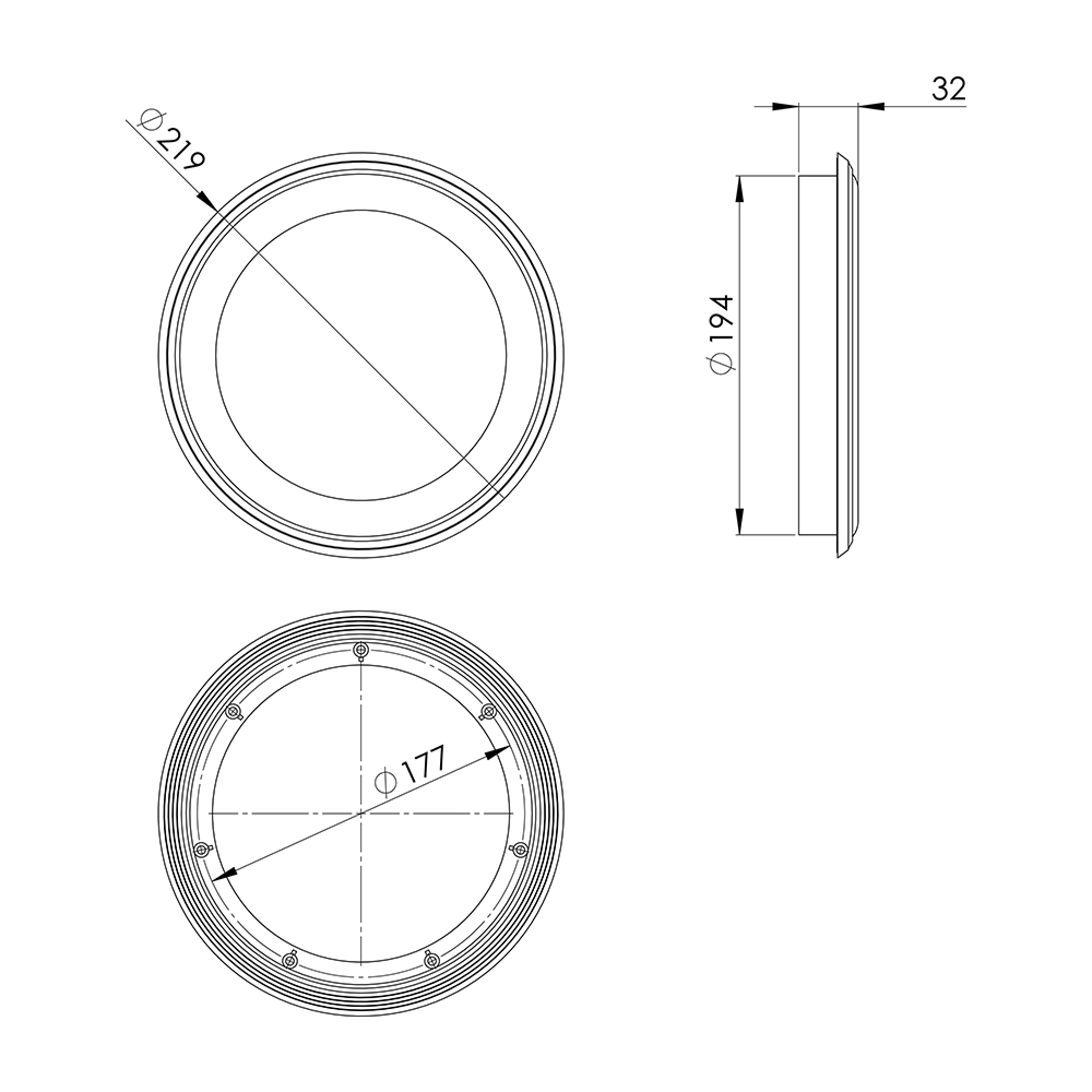 C0006 - B11. A01 - Sanded Lighting Porthole