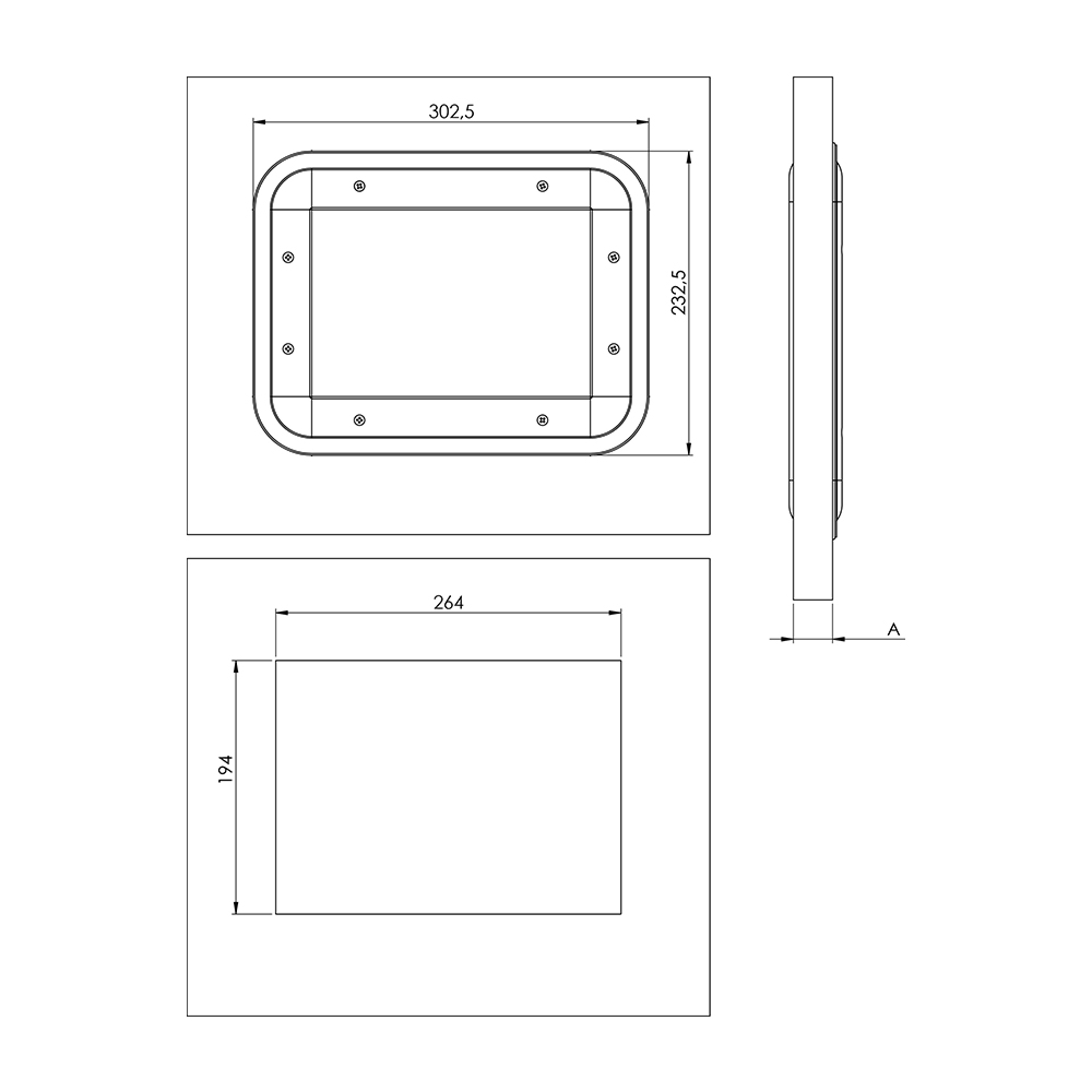 C0005 - B03.B01 - Rectangular Porthole w/Bellows