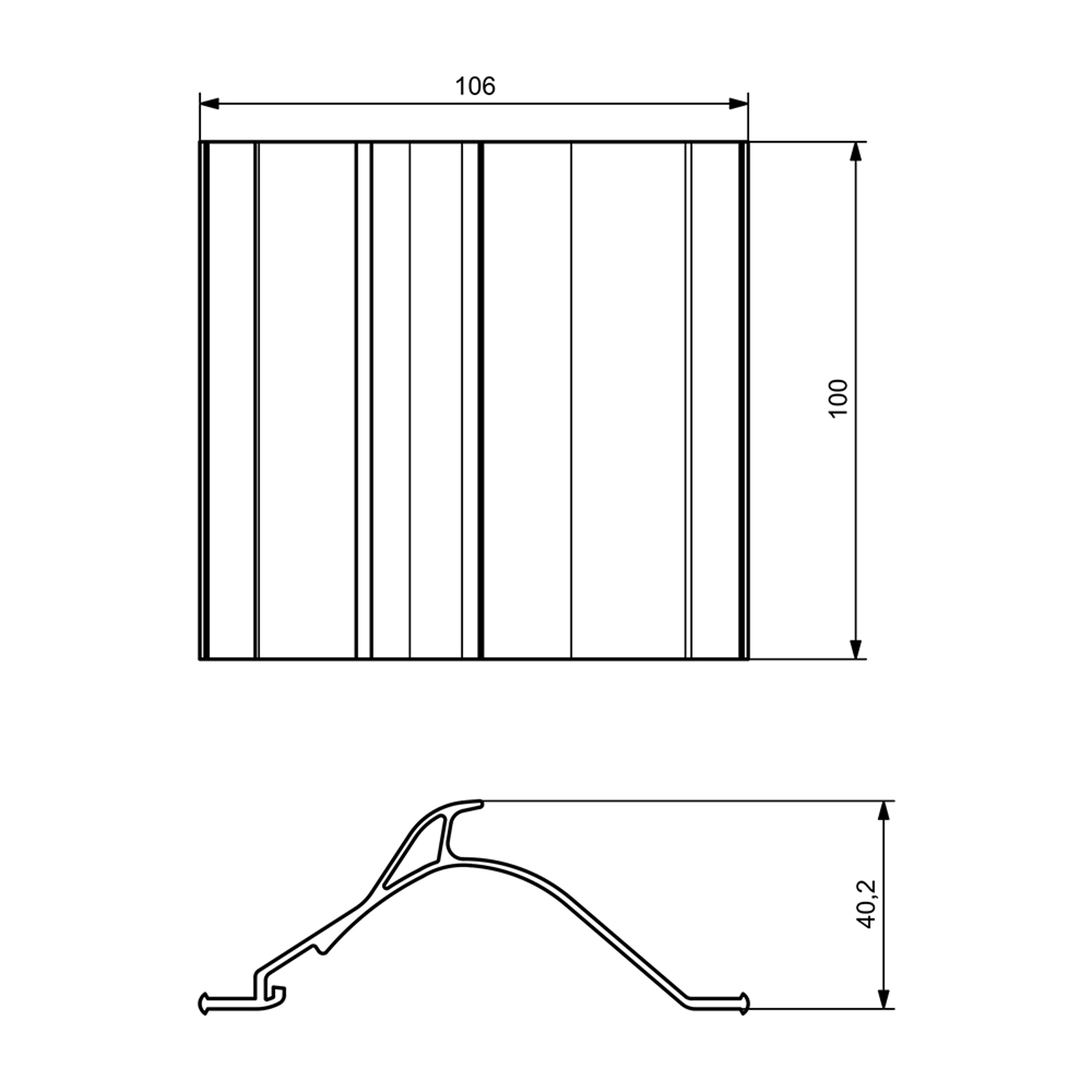 DT0004 - B06.B02 - Mist Eliminator Profile 40 mm