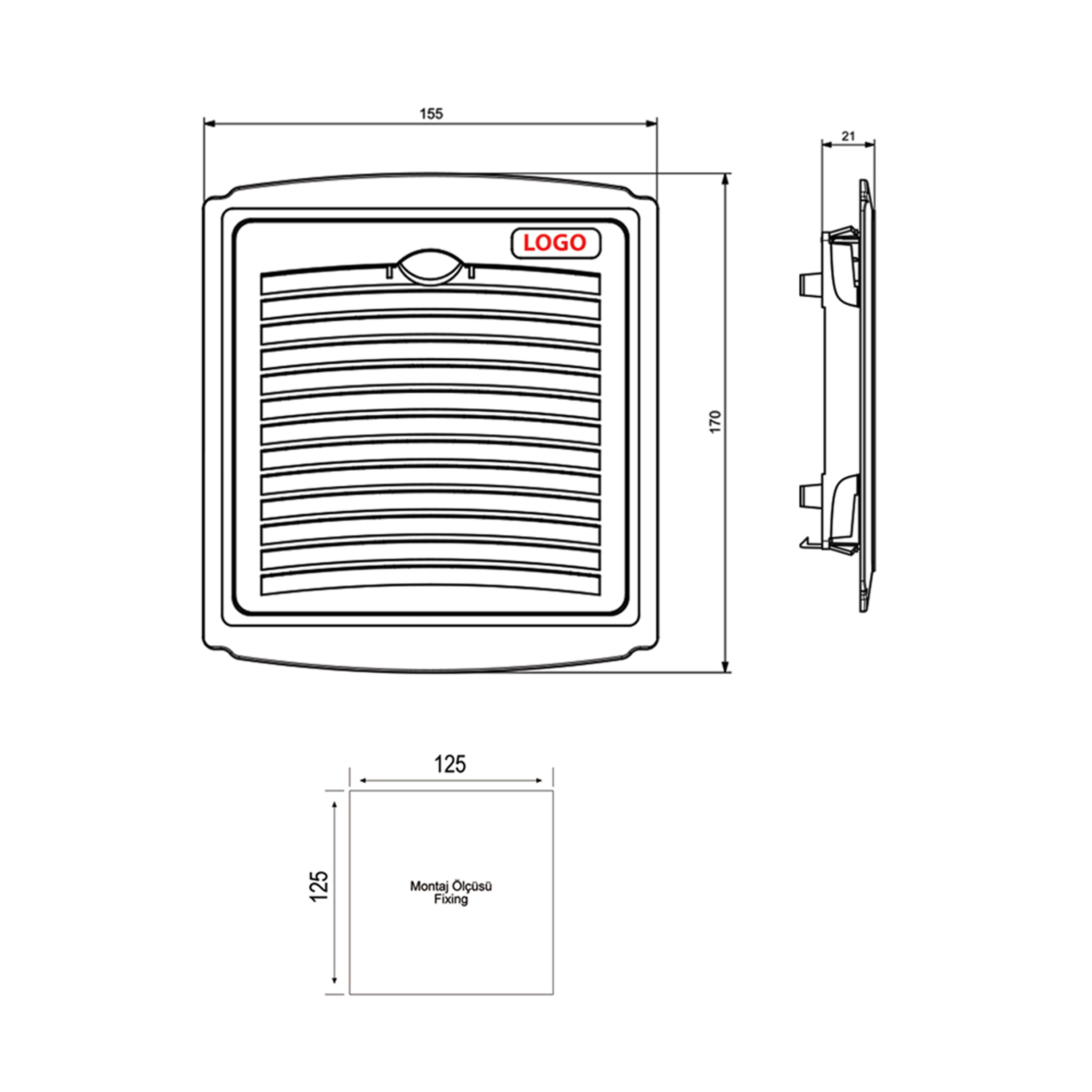 H0002 - 150-150 Ventilation Louver