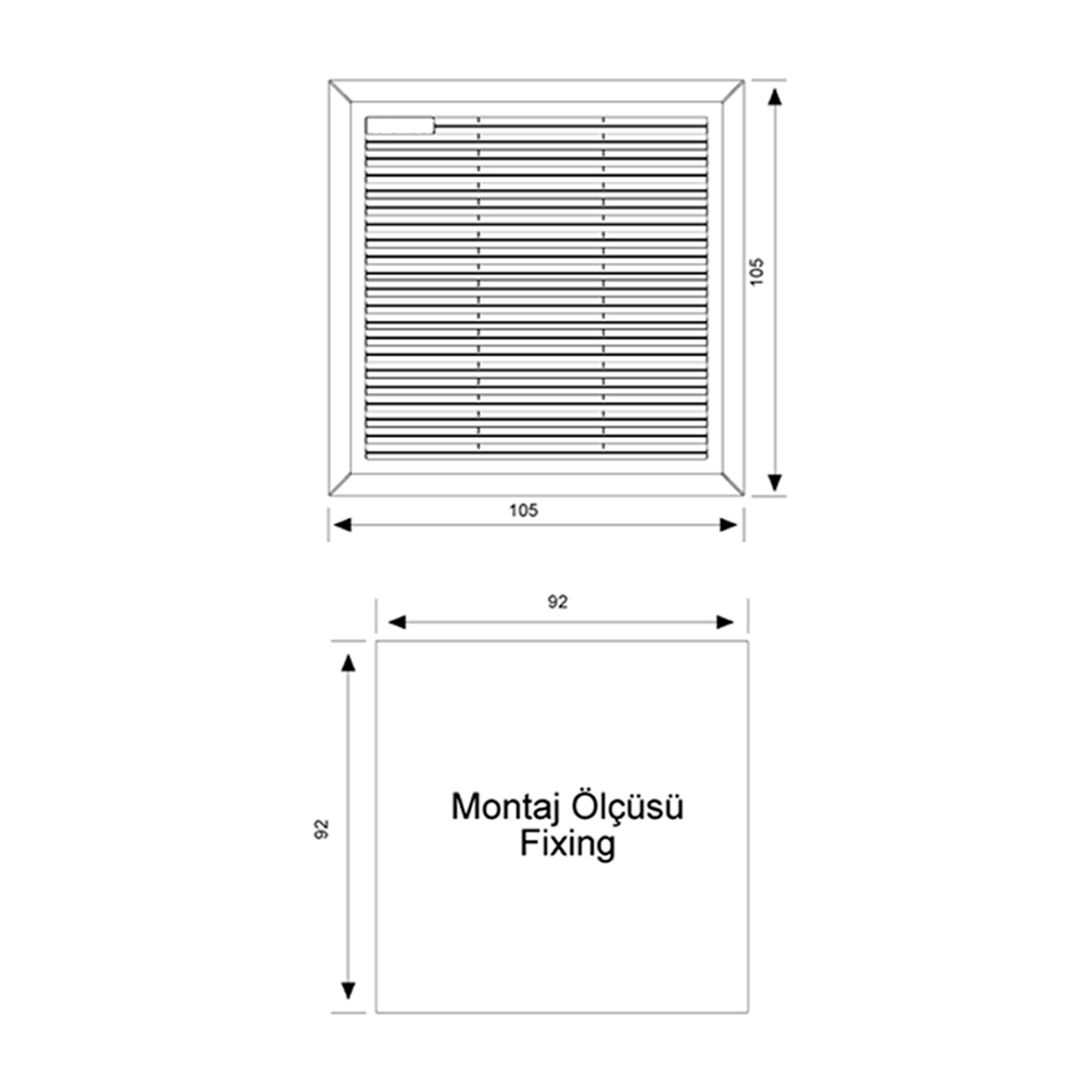 H0003 - 105-105 Ventilation Louver