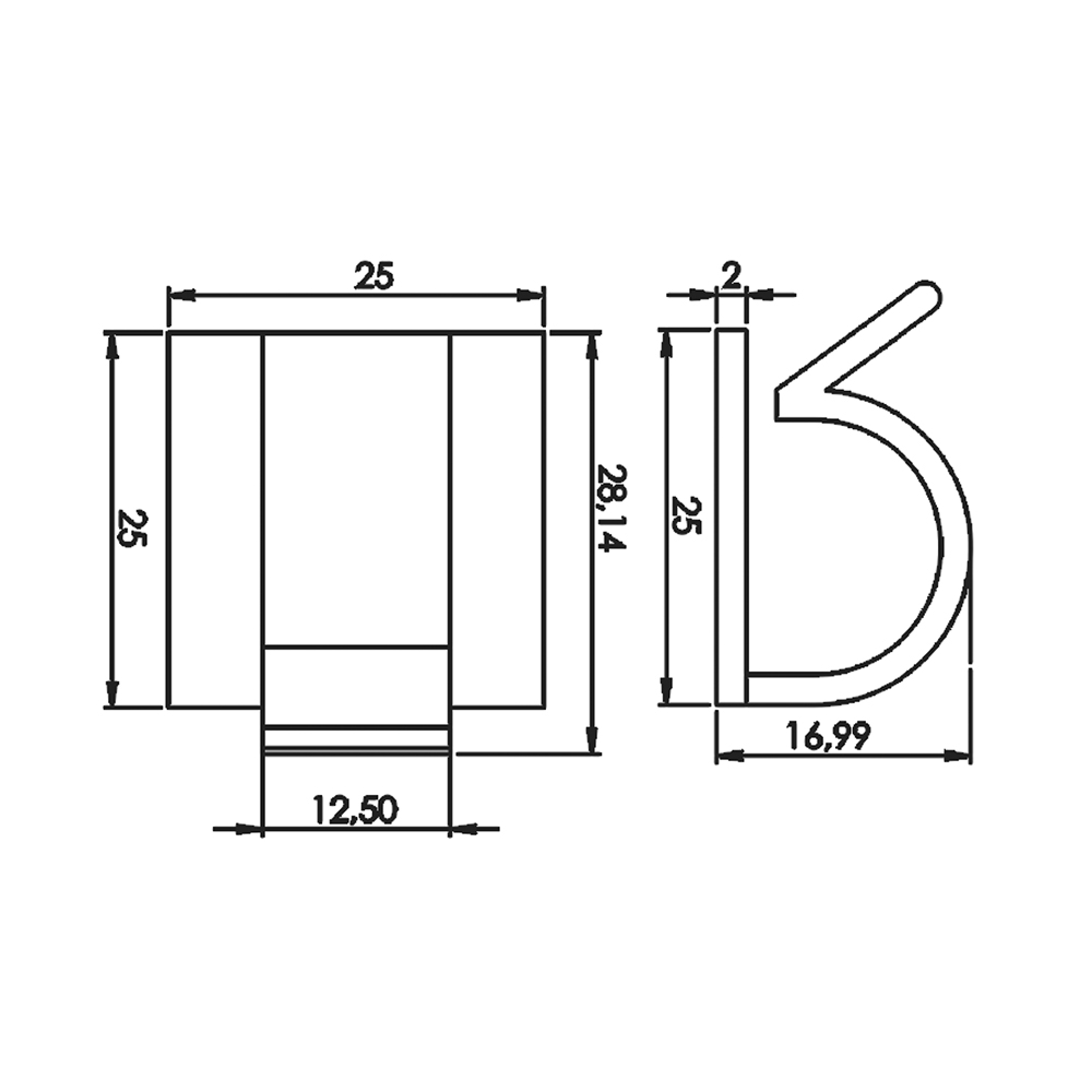 K0009 - Exterior Door Handle Key Hang