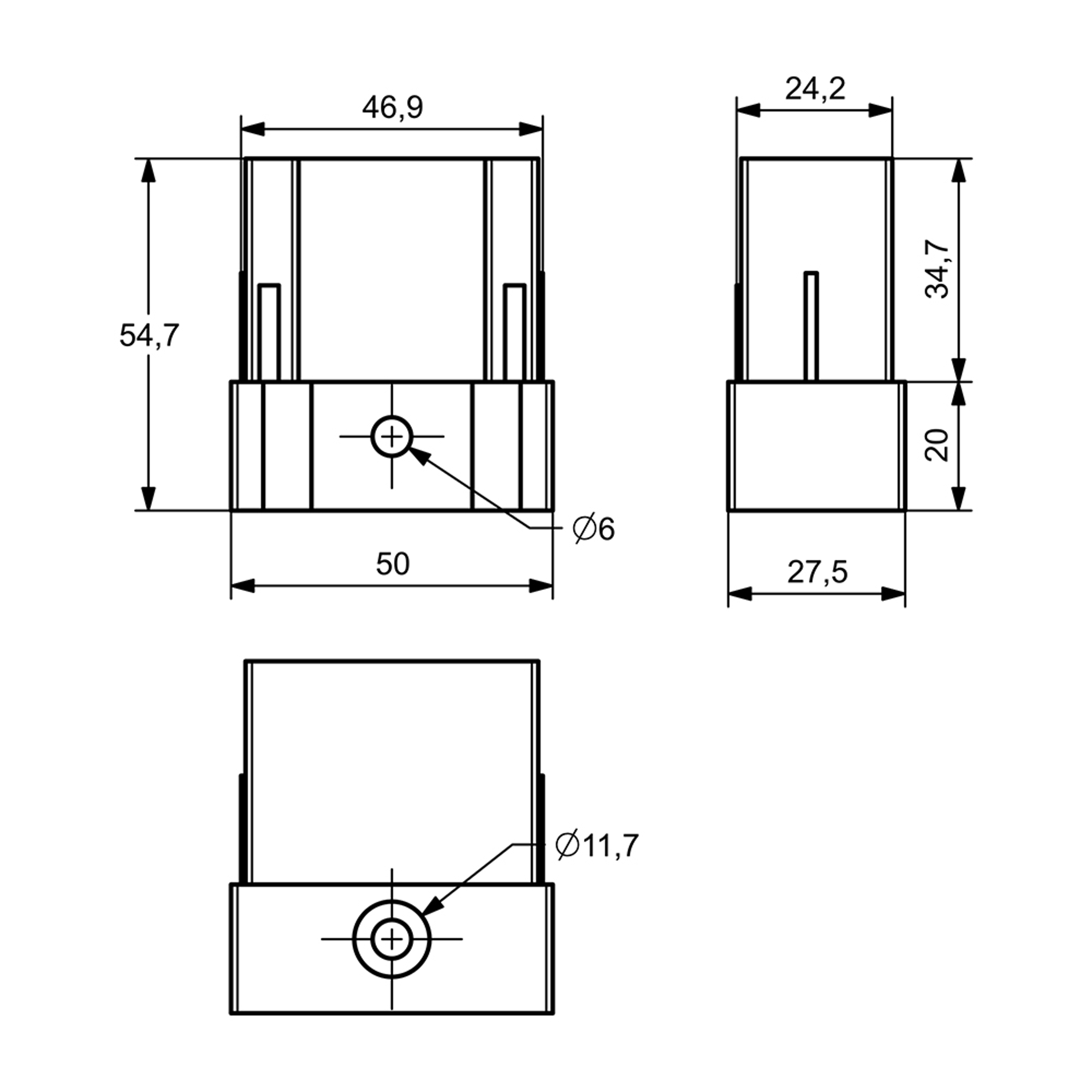 OA0002 - 50 mm Mid Profile End