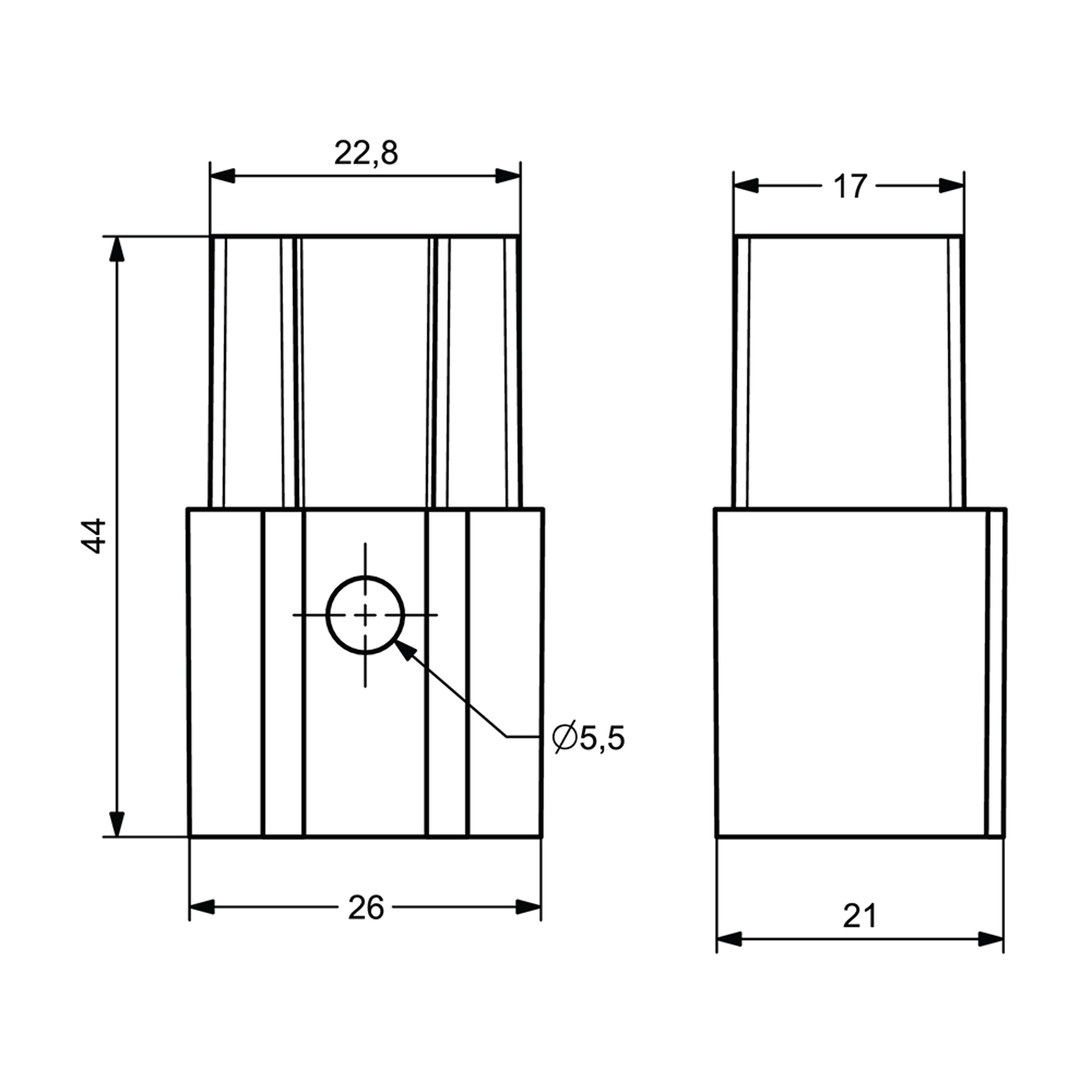 OP0003 - 25 mm Ara Profil Ucu