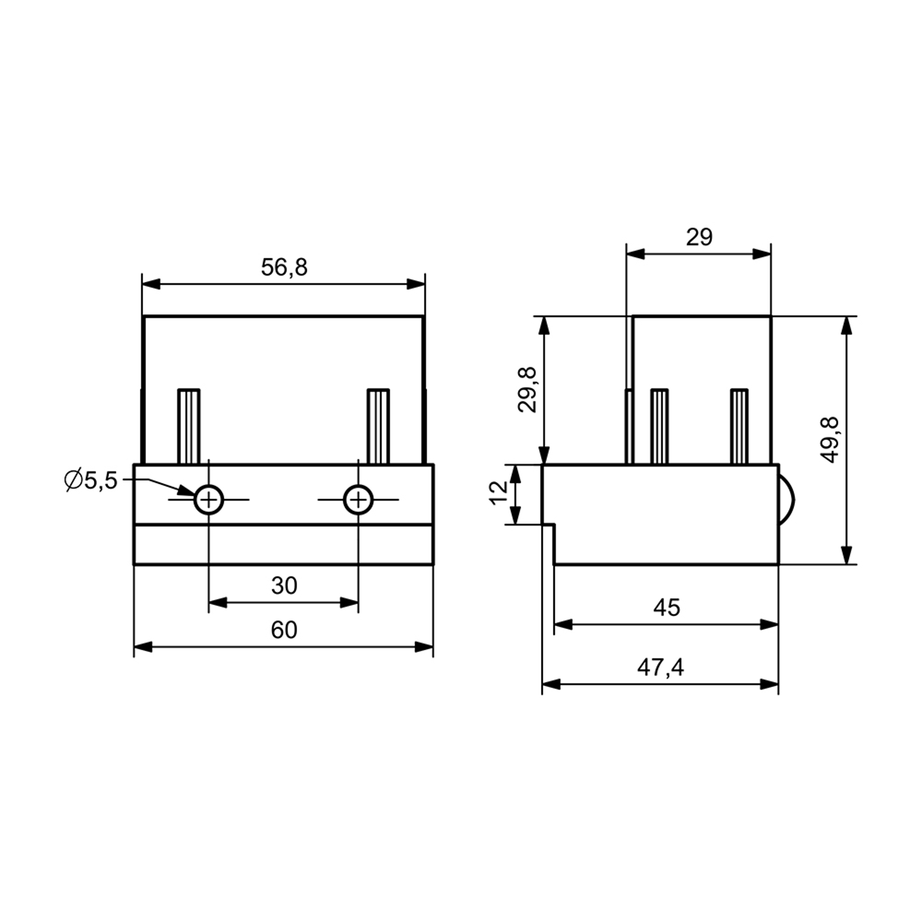 OP0007 - 60 mm Ara Profil Ucu