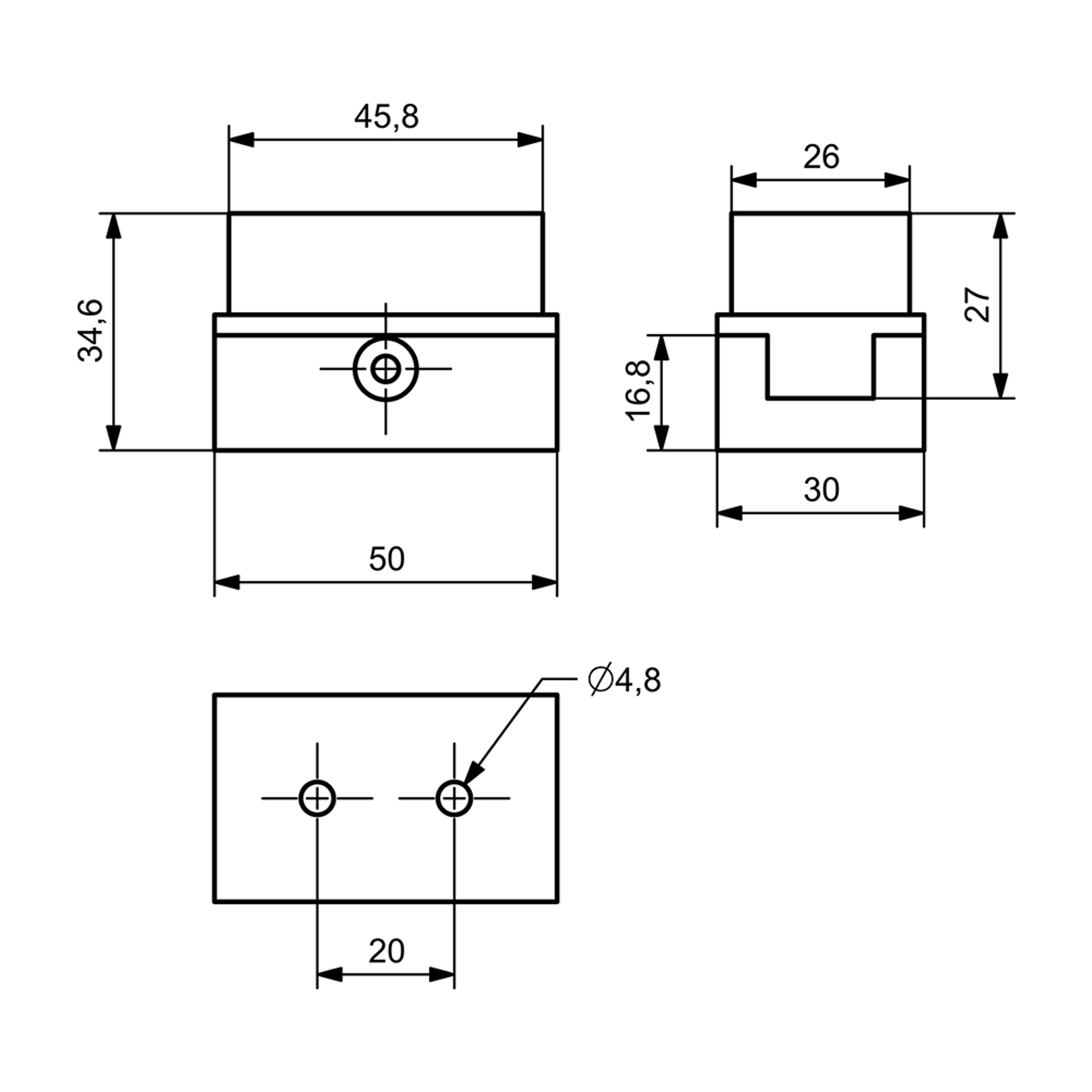 OP0009 - 30-50-5 mm Mid Profile End