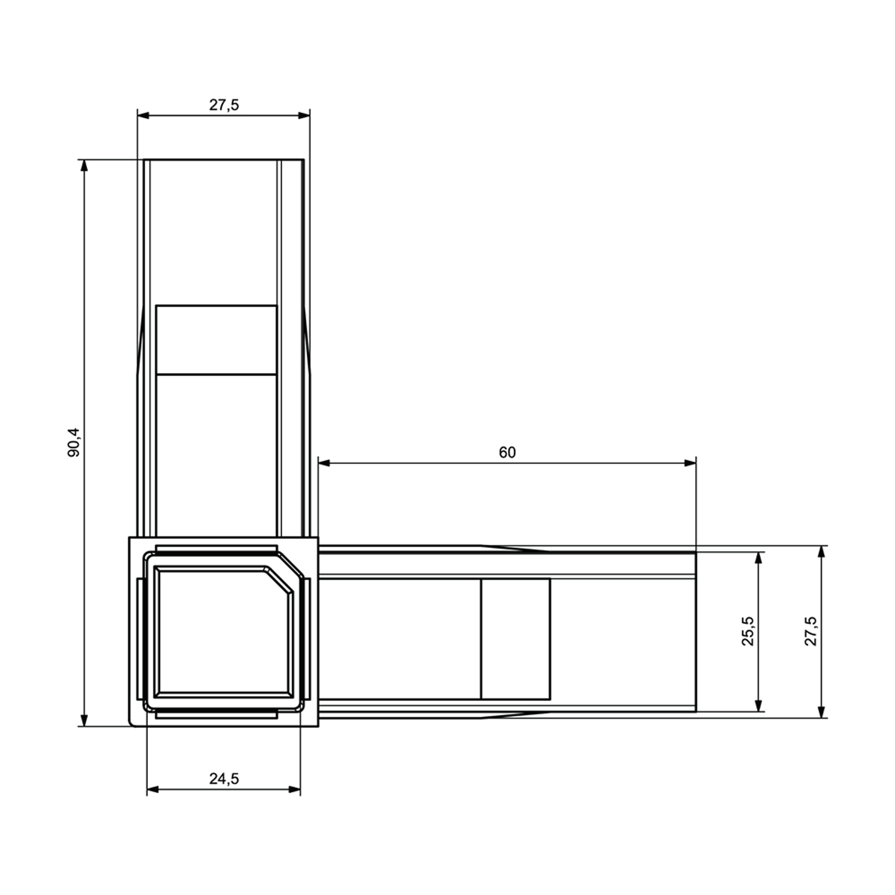 P0005 - 30-30 mm Plastic Corner