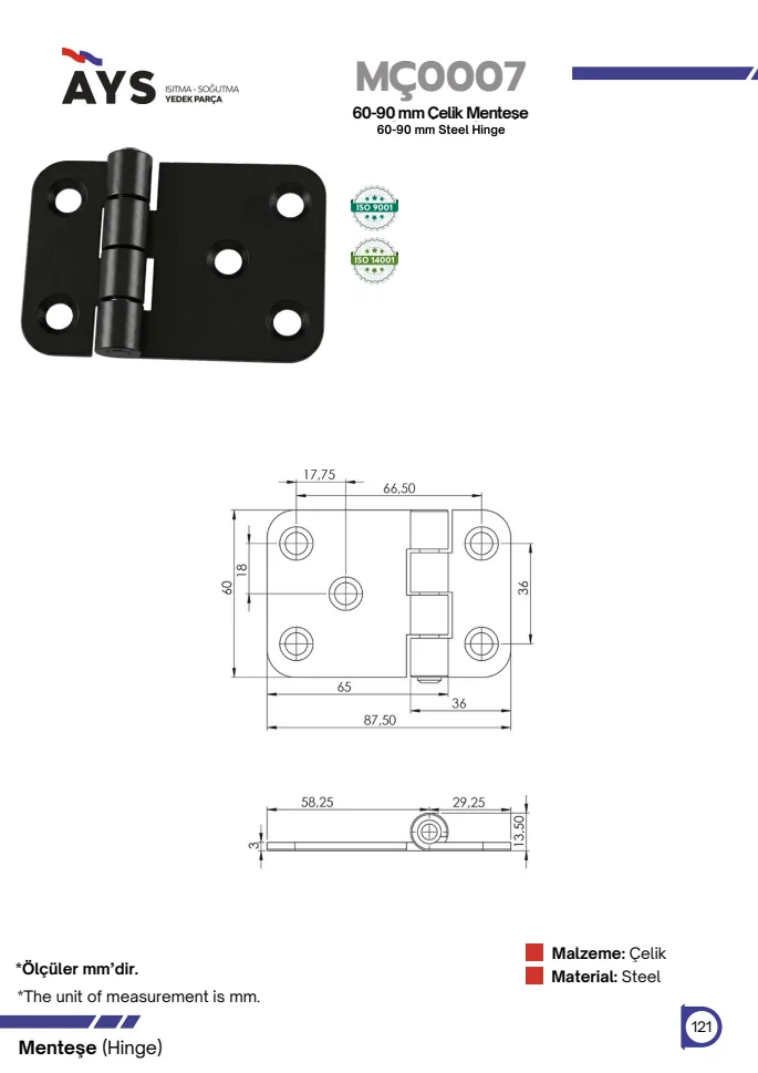 Catalogue page · MÇ0007