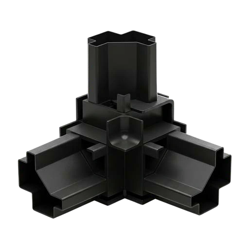 55-45 mm Screw-Fixed Plastic Corner (Oval Center)